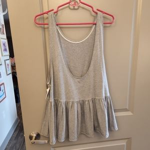 FREE PEOPLE low back peplum muscle tank